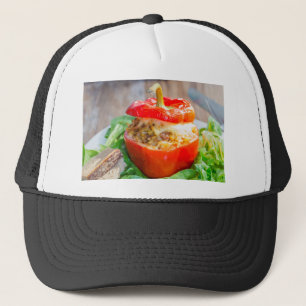 Gorra De Camionero Pimientos rellenos al horno con salsa de carne y q