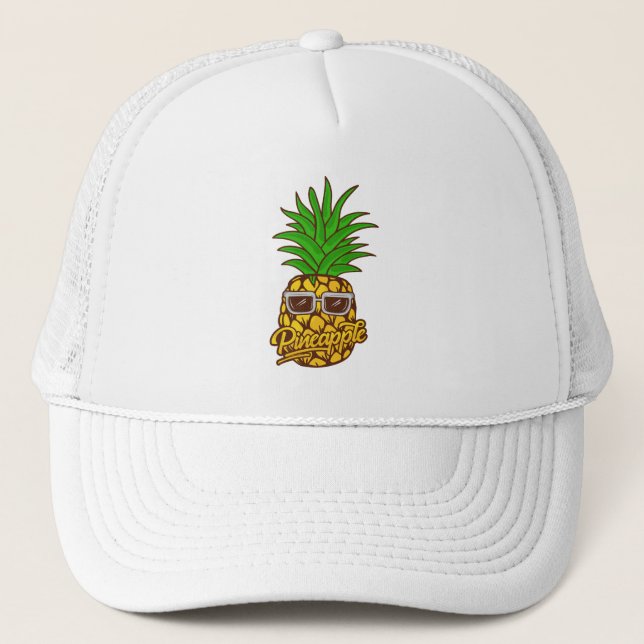 Gorra De Camionero piña amante de la piña con gafas de sol (Anverso)