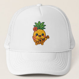 Gorra De Camionero Piña Kawaii sonriente - Tropical