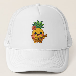 Gorra De Camionero Piña Kawaii sonriente - Tropical