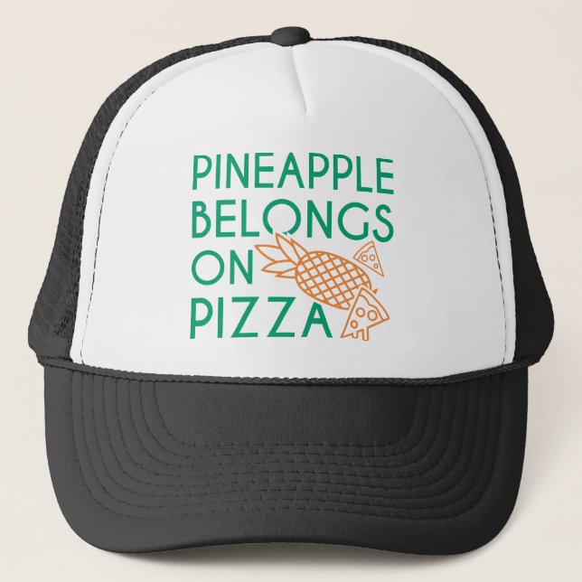 Gorra De Camionero Piña Pertenece A La Pizza (Anverso)