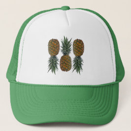 Gorra De Camionero Piña Retro Vega y Vegetariana Fruta Vintage