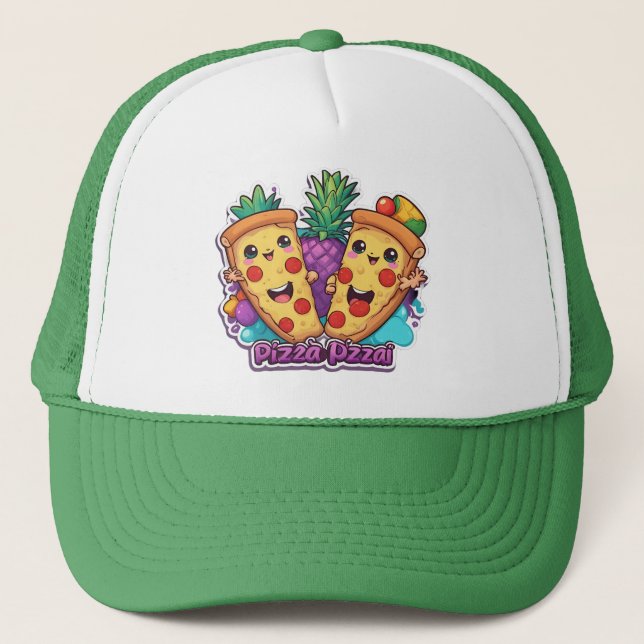 Gorra De Camionero Pineapple Pizza Funny (Anverso)