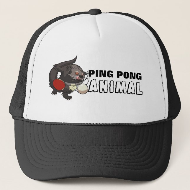 Gorra De Camionero Ping Pong Animal Binturong Personalizado de tenis  (Anverso)