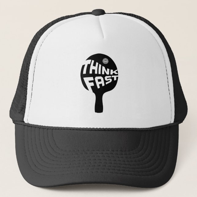 Gorra De Camionero Ping Pong Think Fast (Anverso)
