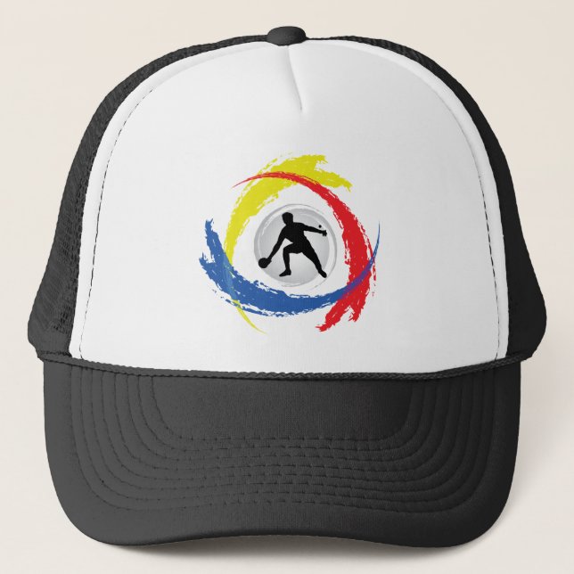 Gorra De Camionero Ping Pong Tricolor Emblem (Anverso)