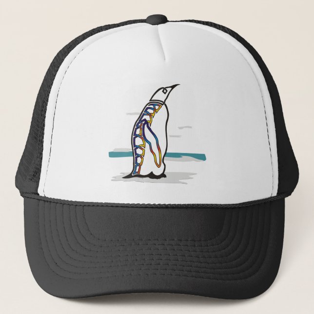Gorra De Camionero Pingüino colorido (Anverso)