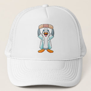 Gorra De Camionero Pingüino como Médica con yeso