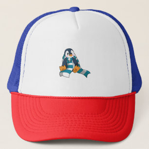 Gorra De Camionero Pingüino con bufanda