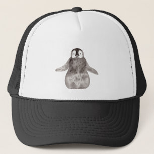 Gorra De Camionero Pingüino Cute de Acuarela 