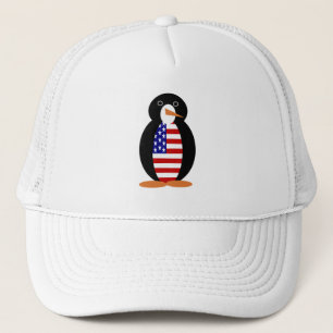Gorra De Camionero Pingüino de EE. UU. -- Pingüino Americano