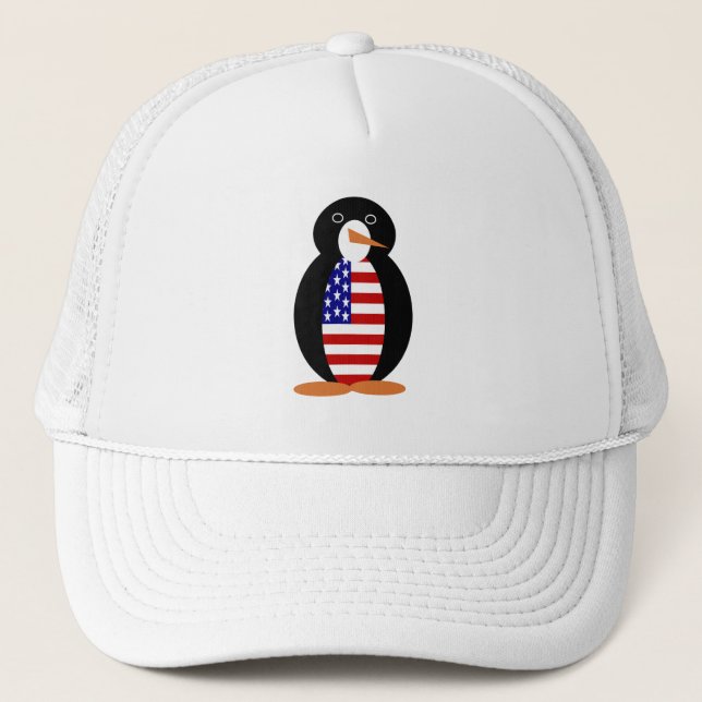 Gorra De Camionero Pingüino de EE.UU. - Pingüino americano (Anverso)