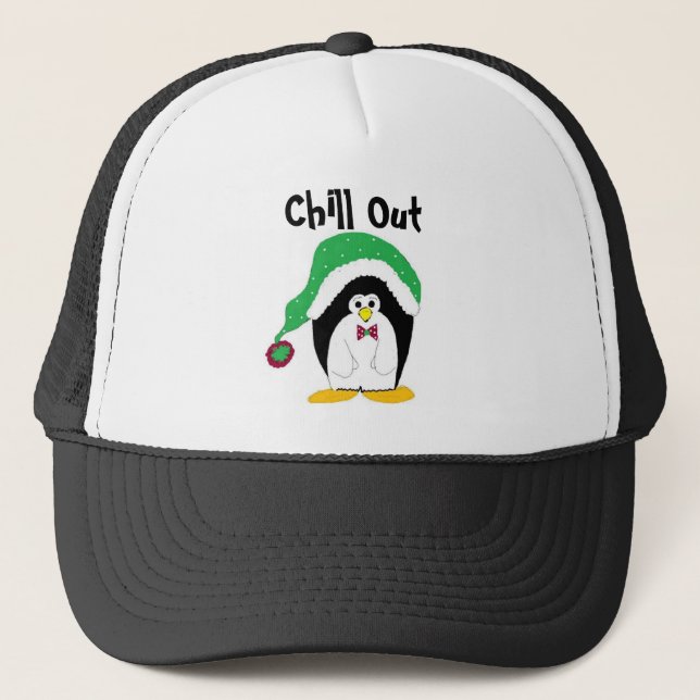 Gorra De Camionero Pingüino de feriado en Guay (Anverso)