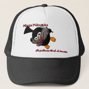 Gorra De Camionero Pingüino de Ninja, pájaro Flightless de la muerte