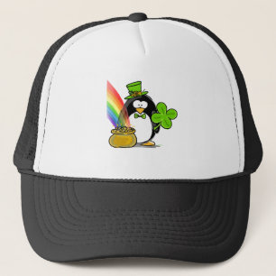 Gorra De Camionero Pingüino del Leprechaun