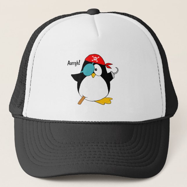 Gorra De Camionero Pingüino del pirata (Anverso)