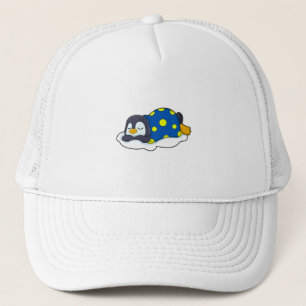 Gorra De Camionero Pingüino durmiendo con manta