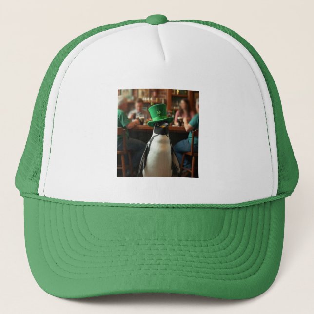 Gorra De Camionero Pingüino en la tapa del pub (Anverso)
