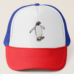 Gorra De Camionero Pingüino en patinaje sobre hielo con patines de hi