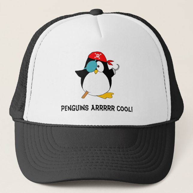 Gorra De Camionero Pingüino fresco del pirata (Anverso)