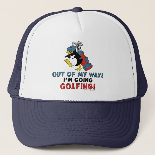 Gorra De Camionero Pingüino Golfing (Anverso)