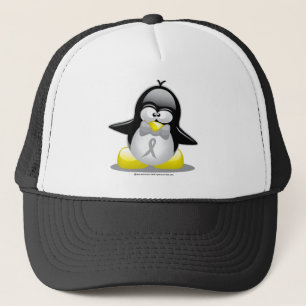 Gorra De Camionero Pingüino gris/de plata de la cinta