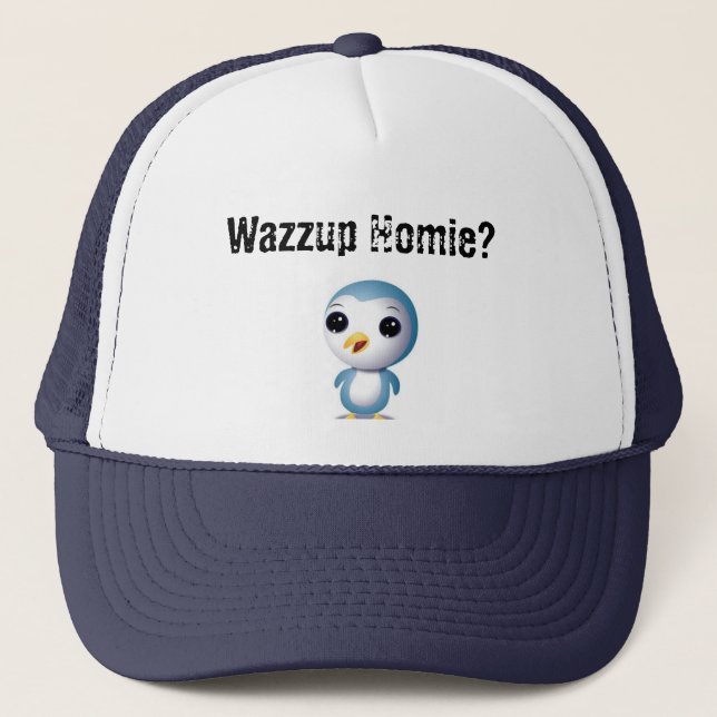 Gorra De Camionero Pingüino lindo 2 de Homie (Anverso)