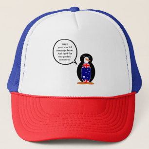 Gorra De Camionero Pingüino parlante australiano personalizado