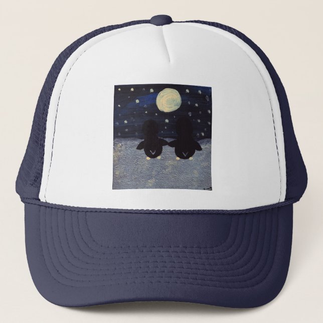 Gorra De Camionero Pingüino Por Luz De La Luna (Anverso)