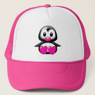 Gorra De Camionero Pingüino rosado
