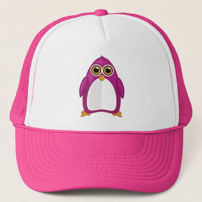 Gorra De Camionero Pingüino violeta (Anverso)