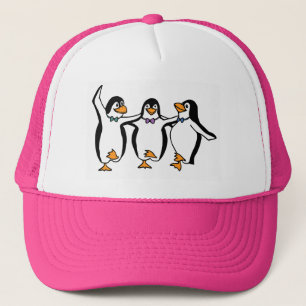 Gorra De Camionero Pingüinos de baile animados y bonitos
