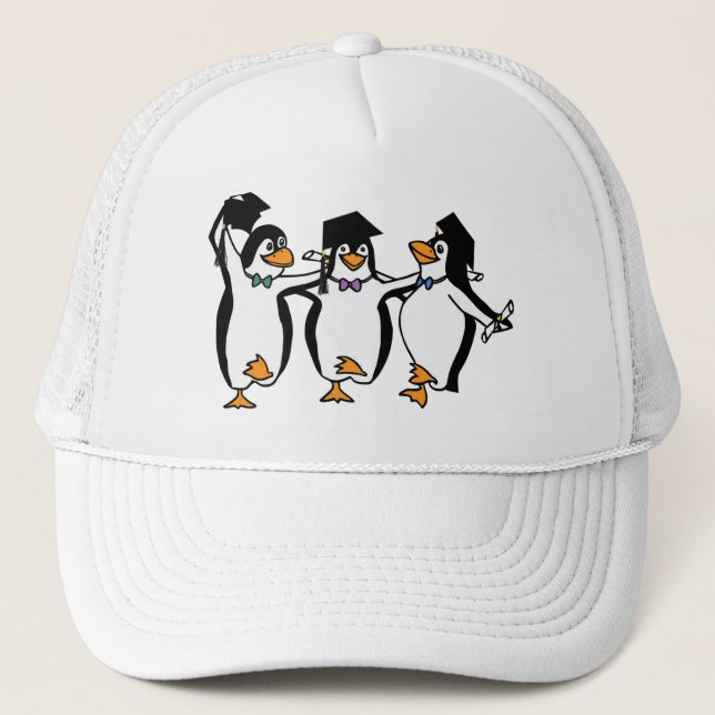 Gorra De Camionero Pingüinos de Graduación Cuta (Anverso)