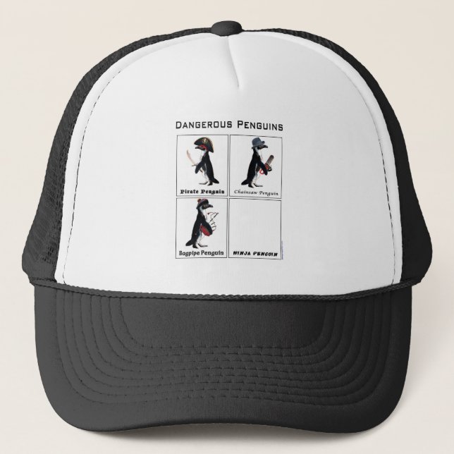 Gorra De Camionero pingüinos peligrosos (Anverso)