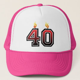 Gorra De Camionero Pink 40° cumpleaños