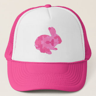 Gorra De Camionero Pink Camouflage Silhouette Easter Bunny Hat