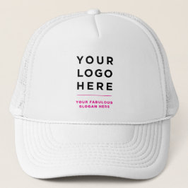 Gorra De Camionero Pink Custom Logo and Text Branded Hat No Minimum