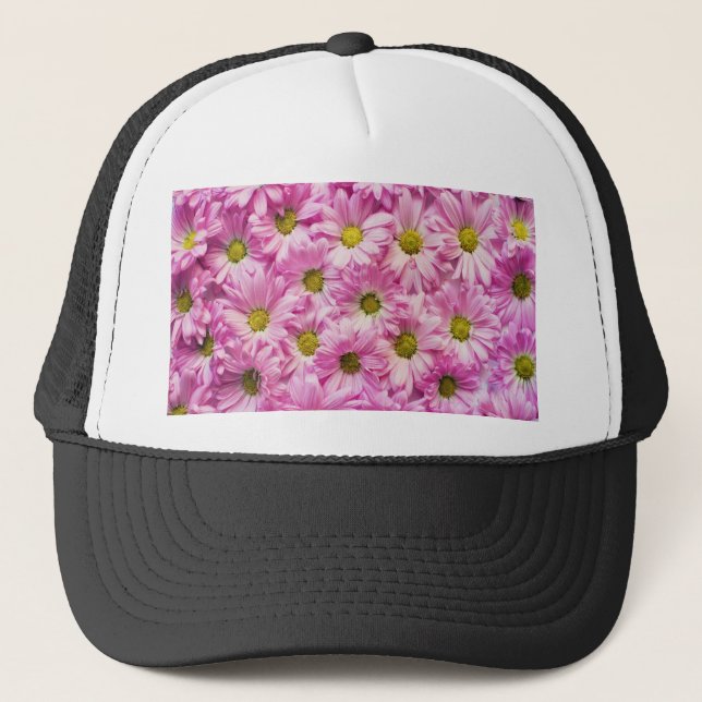 Gorra De Camionero Pink Daises (Anverso)