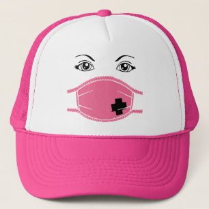 Gorra De Camionero Pink Medical Mask Graphic