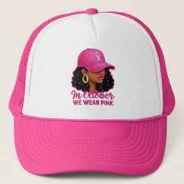 Gorra De Camionero Pink Ribbon Trucker October Awareness Apparel