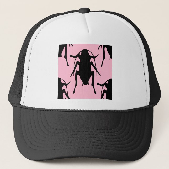 Gorra De Camionero Pink Roaches (Anverso)