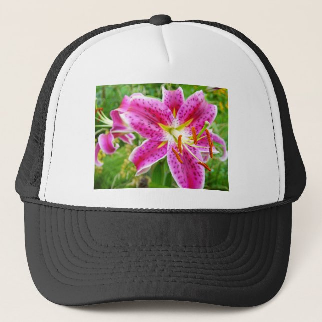 Gorra De Camionero Pink Stargazer Lilly (Anverso)