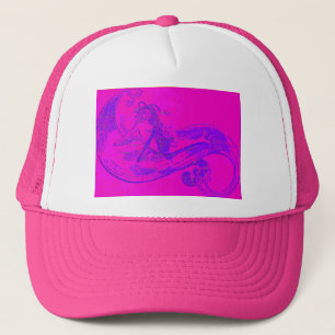 Gorra De Camionero pink wave mermaid trucker hat