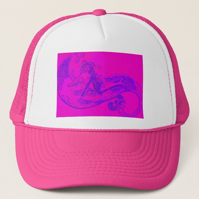 Gorra De Camionero pink wave mermaid trucker hat (Anverso)