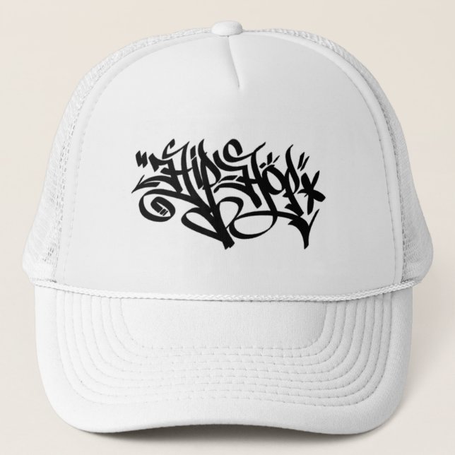 Gorra De Camionero Pintada de Hip Hop (Anverso)