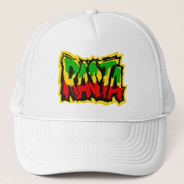Gorra De Camionero Pintada del reggae de Rasta (Anverso)