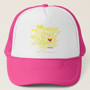 Gorra De Camionero Pintada magenta/amarillo