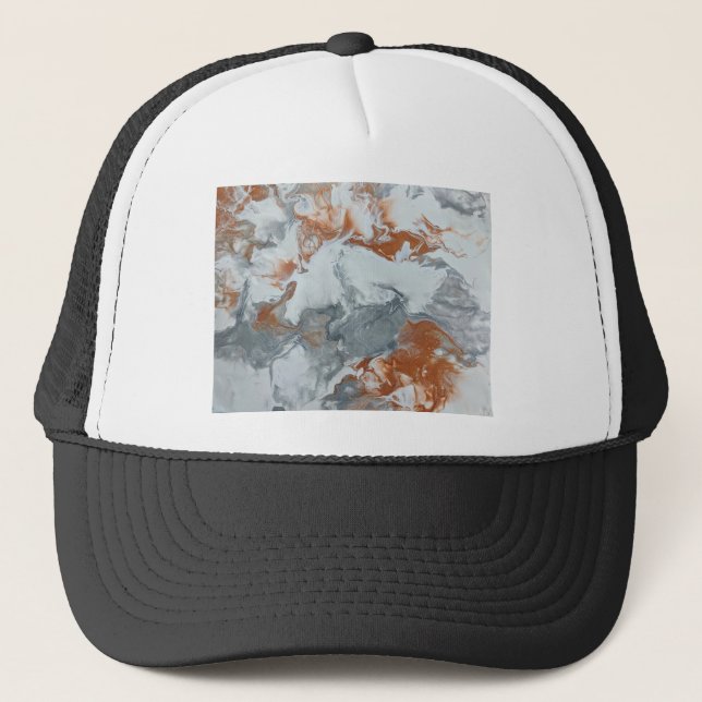 Gorra De Camionero Pintado Acrílico De Cobre Gris Resumen Fondo (Anverso)