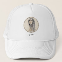 Pintado Saluki (Amanecer) - Arte Perro Original Cu