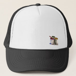 Gorra De Camionero Pinte las latas en amarillo verde rojo